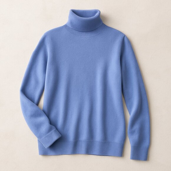 Talbots Sweaters - NWOT Talbots 100% Cashmere Periwinkle Blue Turtleneck Sweater Luxe Soft Knit L